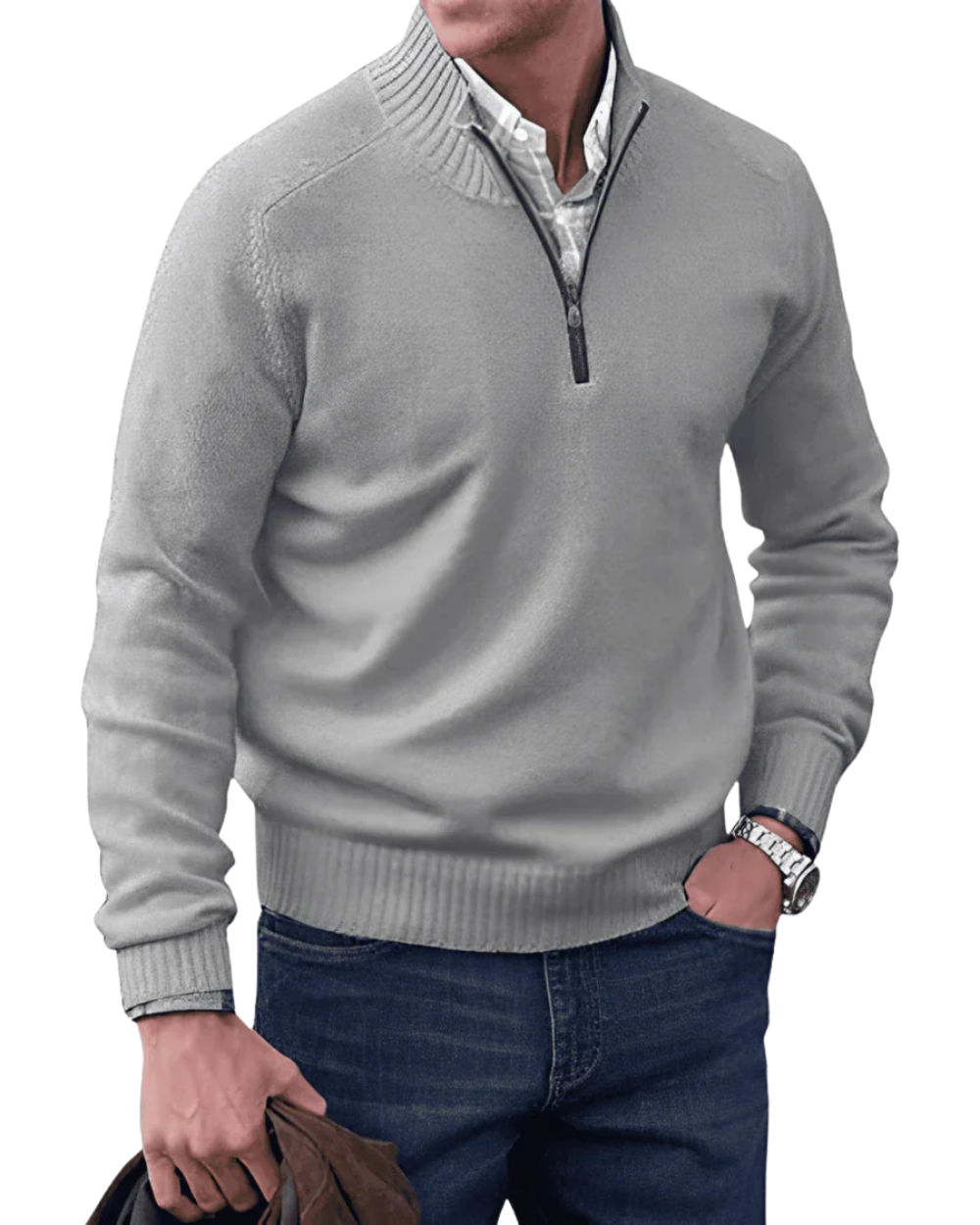 Pull zippé décontracté