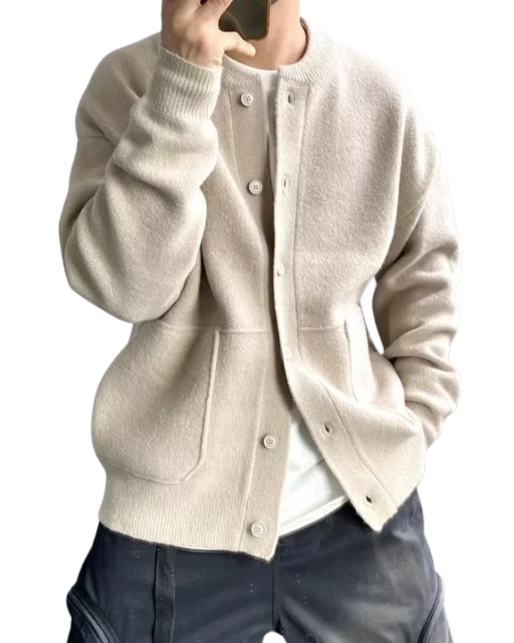 Veste à boutons décontractée