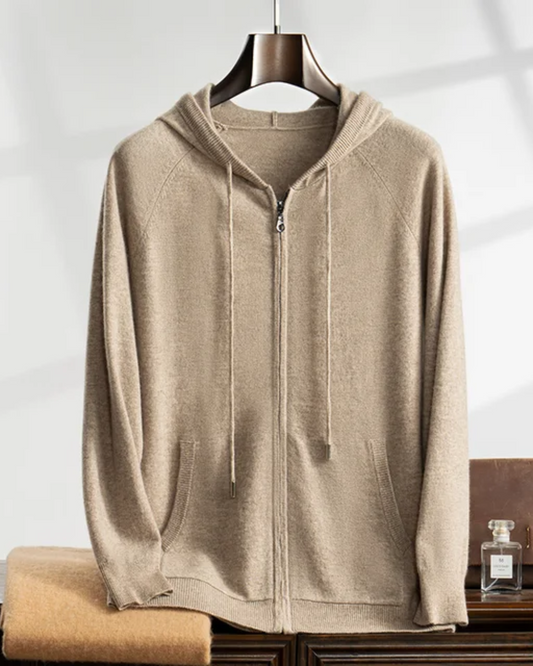 Gilet en cachemire à capuche Courchevel