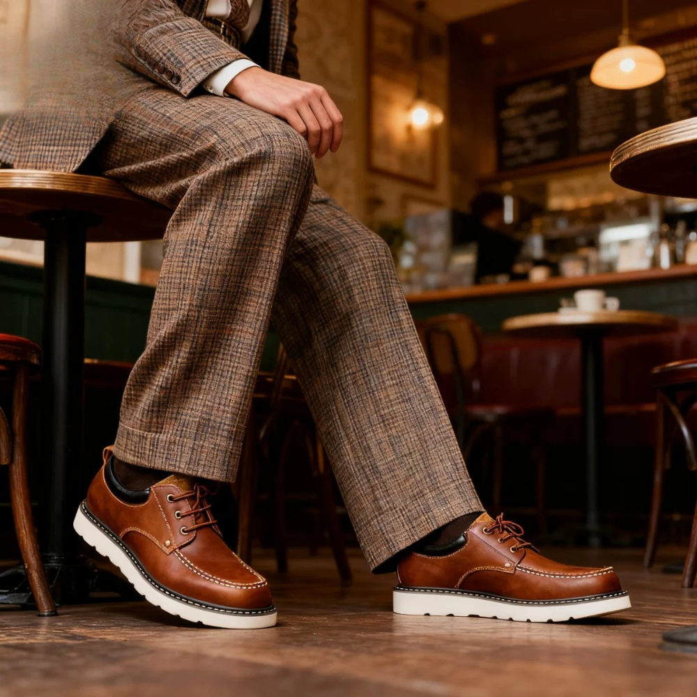 Chaussures rétro décontractées en cuir