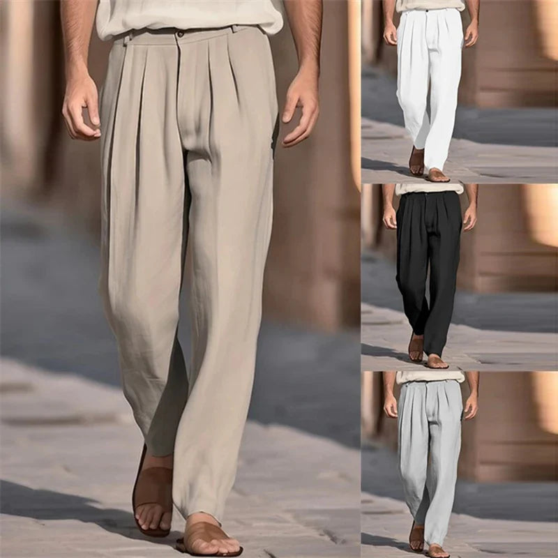 Pantalon de lin décontracté