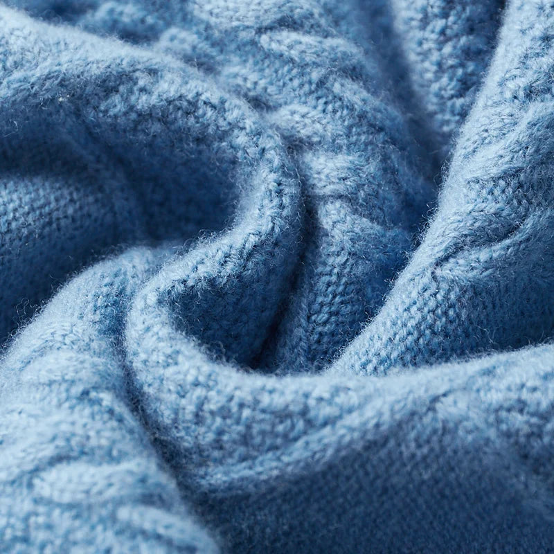 Col roulé en cachemire à motifs