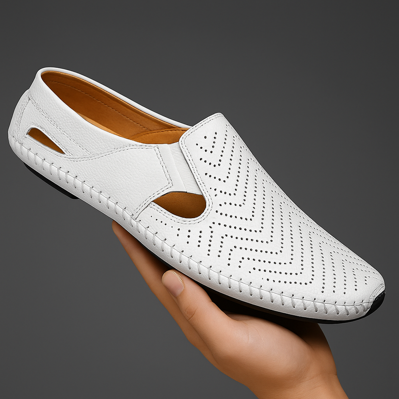 Sandales à lanières en cuir