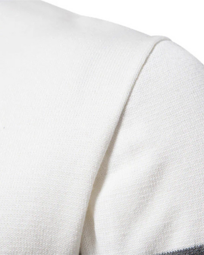 Frederico - Pull zippé en coton avec motif