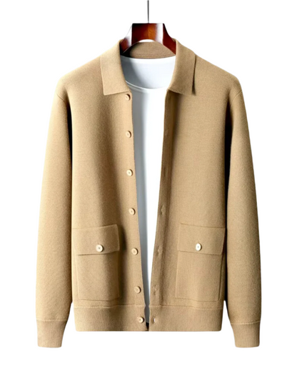 Cardigan en laine mérinos Janus