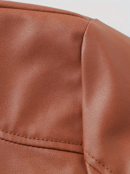 Veste en cuir décontractée