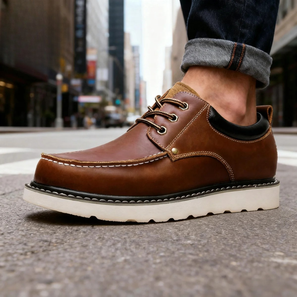 Chaussures rétro décontractées en cuir