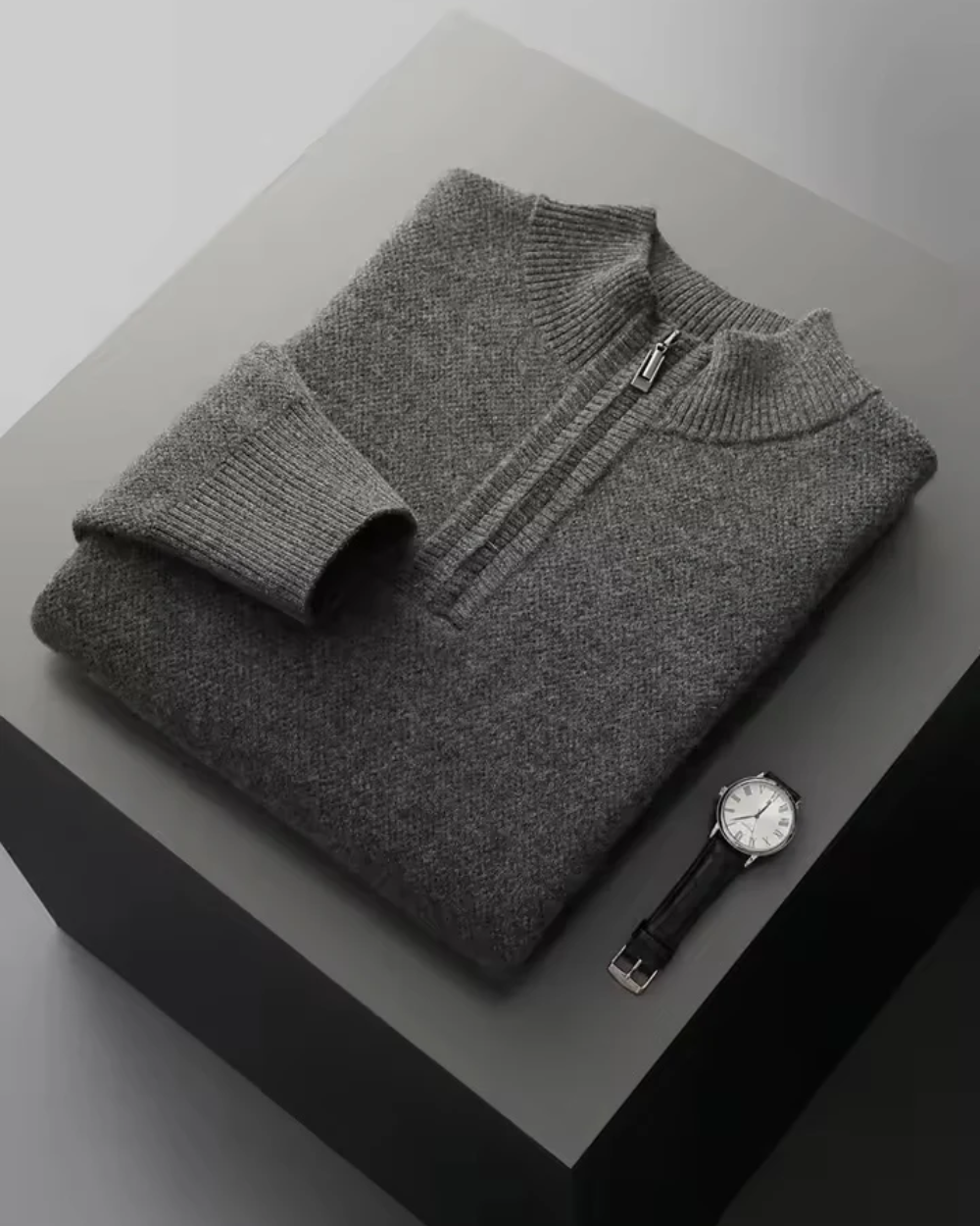 Tracksuit zippé en laine mérinos Taormina