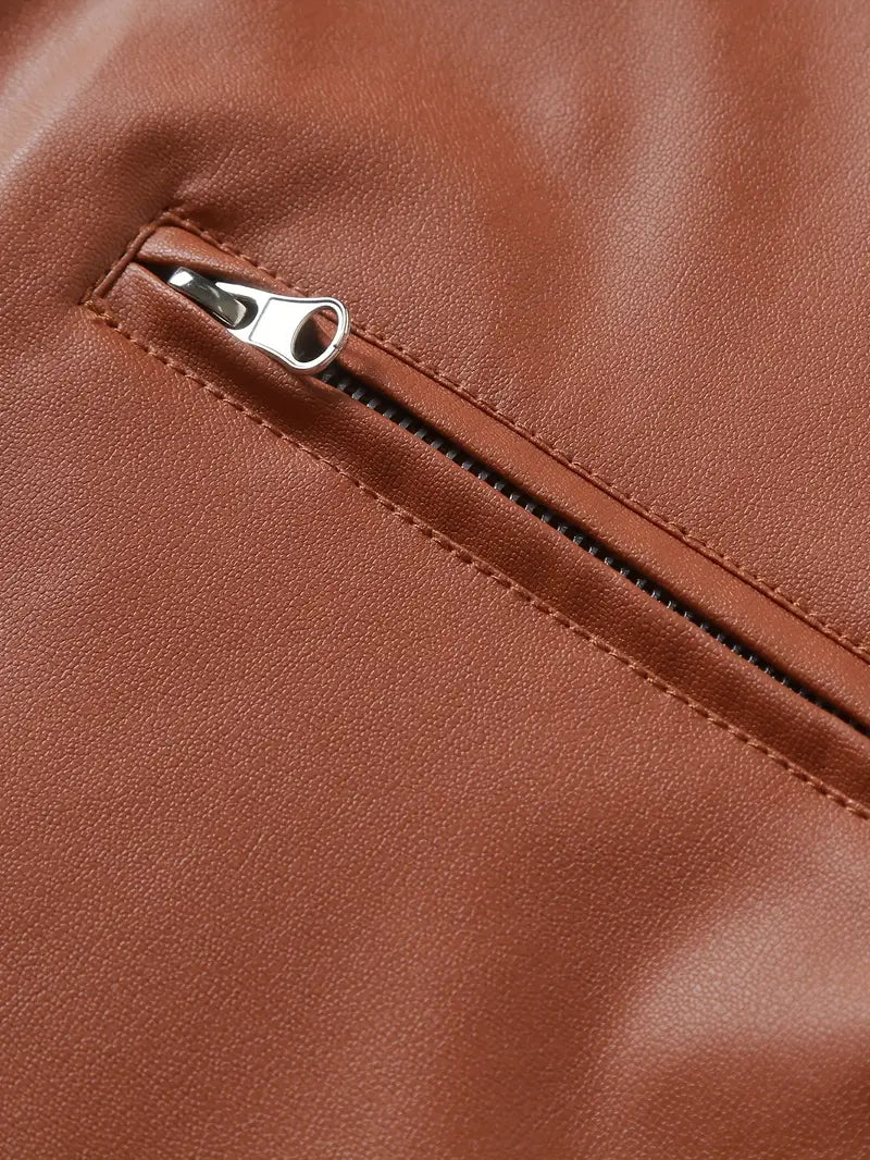 Veste en cuir décontractée