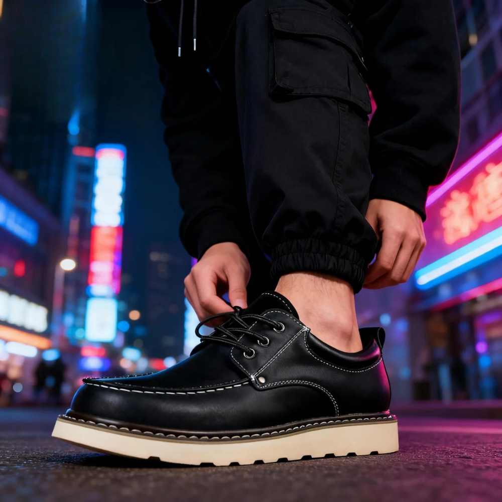 Chaussures rétro décontractées en cuir