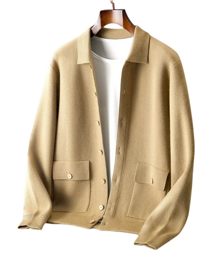 Cardigan en laine mérinos Janus