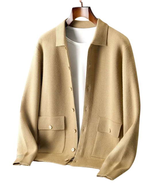 Cardigan en laine mérinos Janus