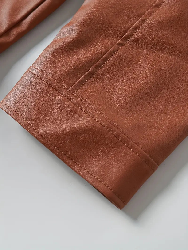 Veste en cuir décontractée