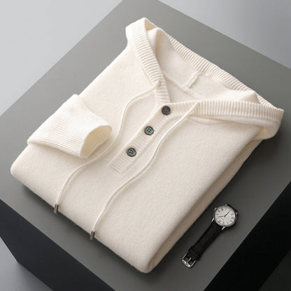 Elegant Merino Wool Hoodie