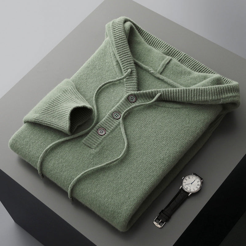 Elegant Merino Wool Hoodie