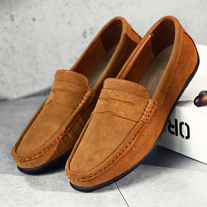 Mocassins rétro en daim pour hommes