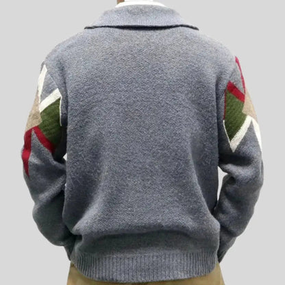 Cardigan en laine jacquard