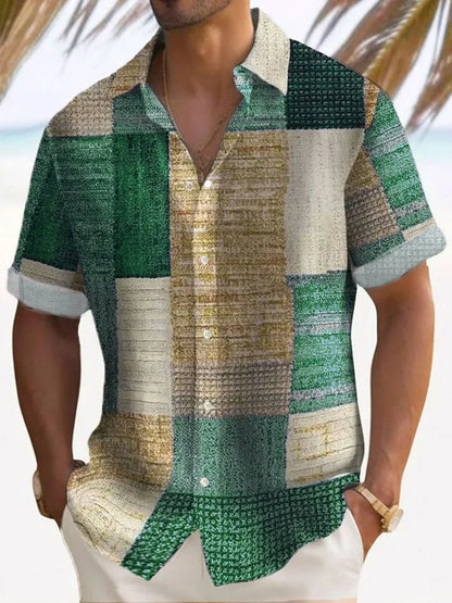 Chemise élégante en patchwork