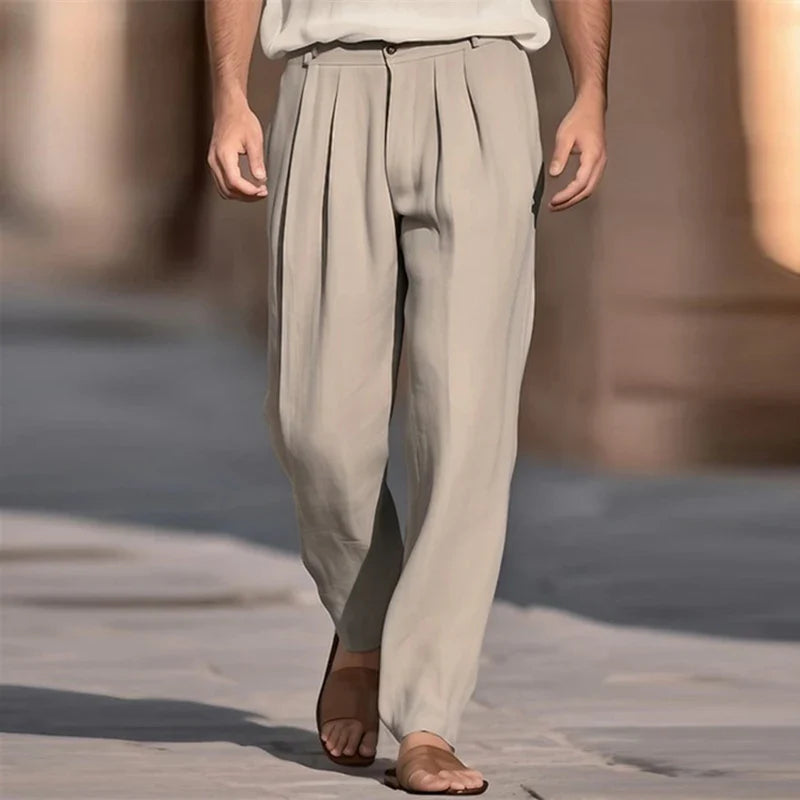 Pantalon de lin décontracté