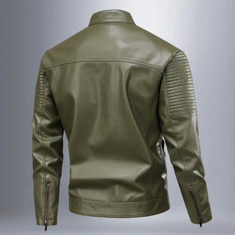 Veste en cuir rétro