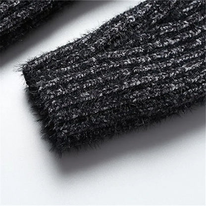 Élégant pull à col roulé tricoté