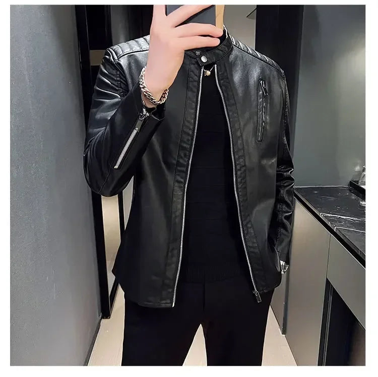 Veste en cuir élégante