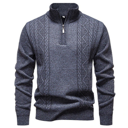 Pull vintage en maille avec fermeture éclair