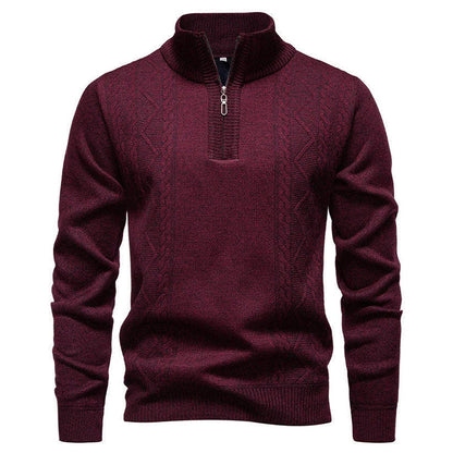 Pull vintage en maille avec fermeture éclair