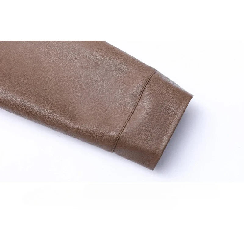 Blouson bombardier en cuir élégant