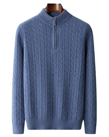 Deneb Cashmere Woven Half Zip