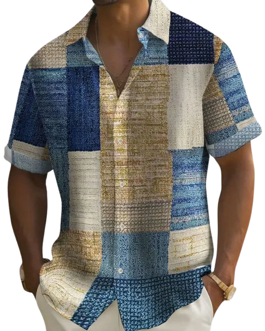 Chemise élégante en patchwork