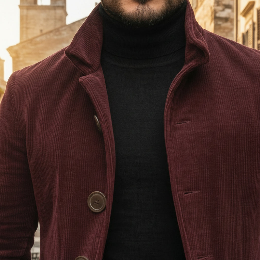 Veste élégante en velours côtelé