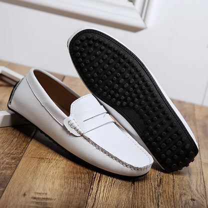 Mocassins d'été en cuir décontractés