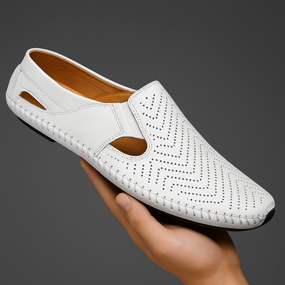 Sandales à lanières en cuir