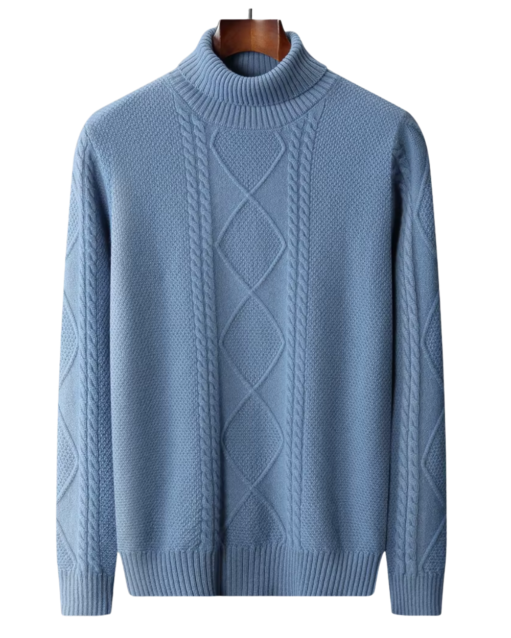 Col roulé en cachemire à motifs