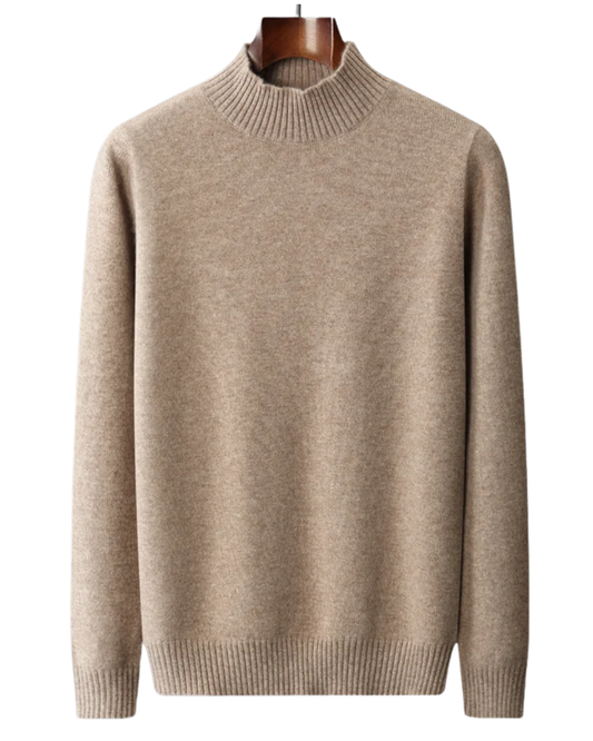 Élégant col roulé en laine mérinos à col haut