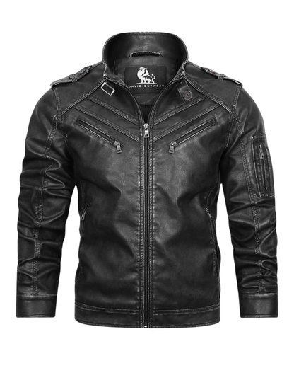 Veste en cuir décontractée