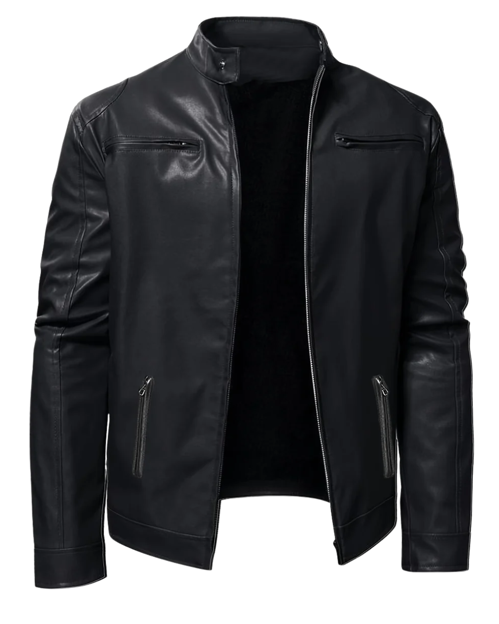 Veste en cuir décontractée