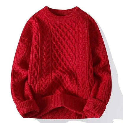 Pull en maille torsadée