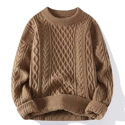 Pull en maille torsadée